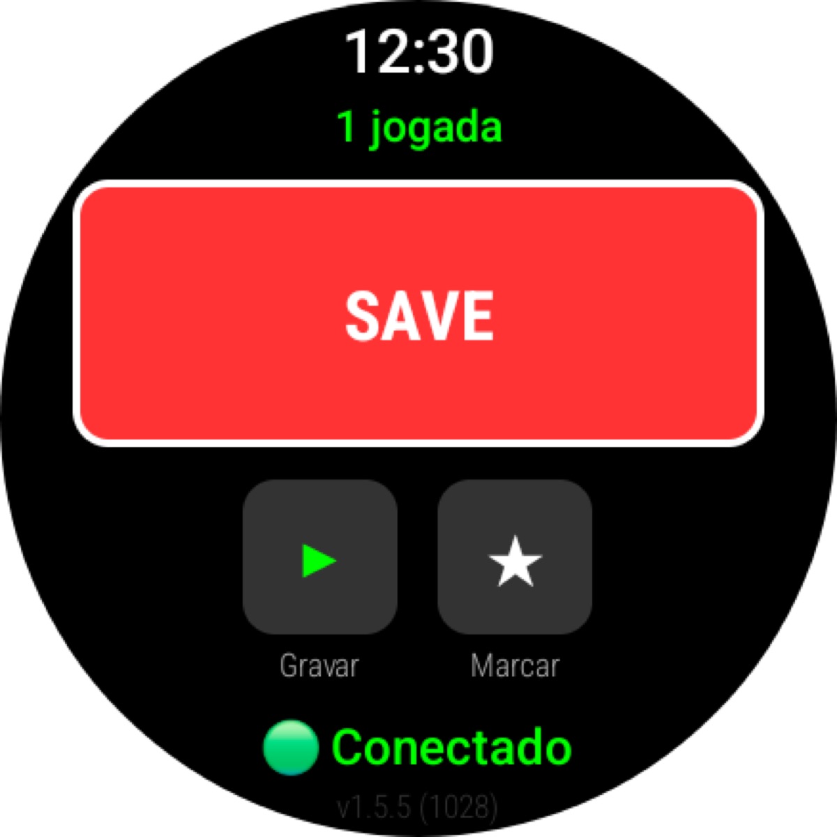 App no relógio Wear OS